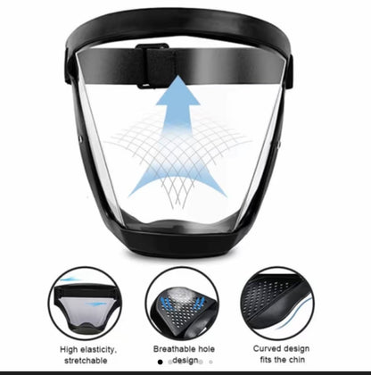 Full Face Super Protective Mask Anti-Fog Shield Safety Transparent  Cover