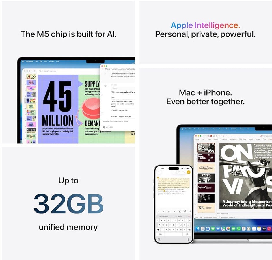 Apple MacBook Air 15-inch M5 24GB 1TB SSD Wi-Fi 7 Sky Blue