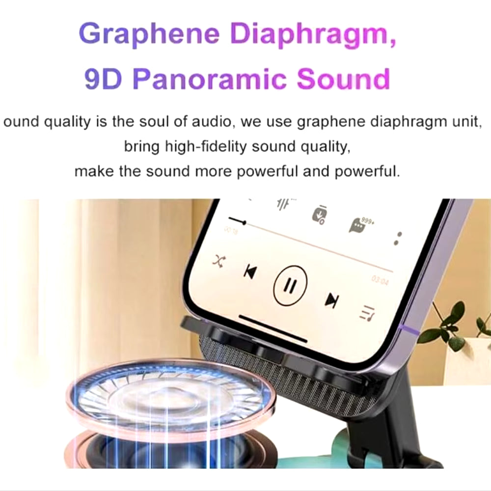 3-in-1 Mobile Phone Stand with Bluetooth Speaker, Tablet Holder, and Power Bank