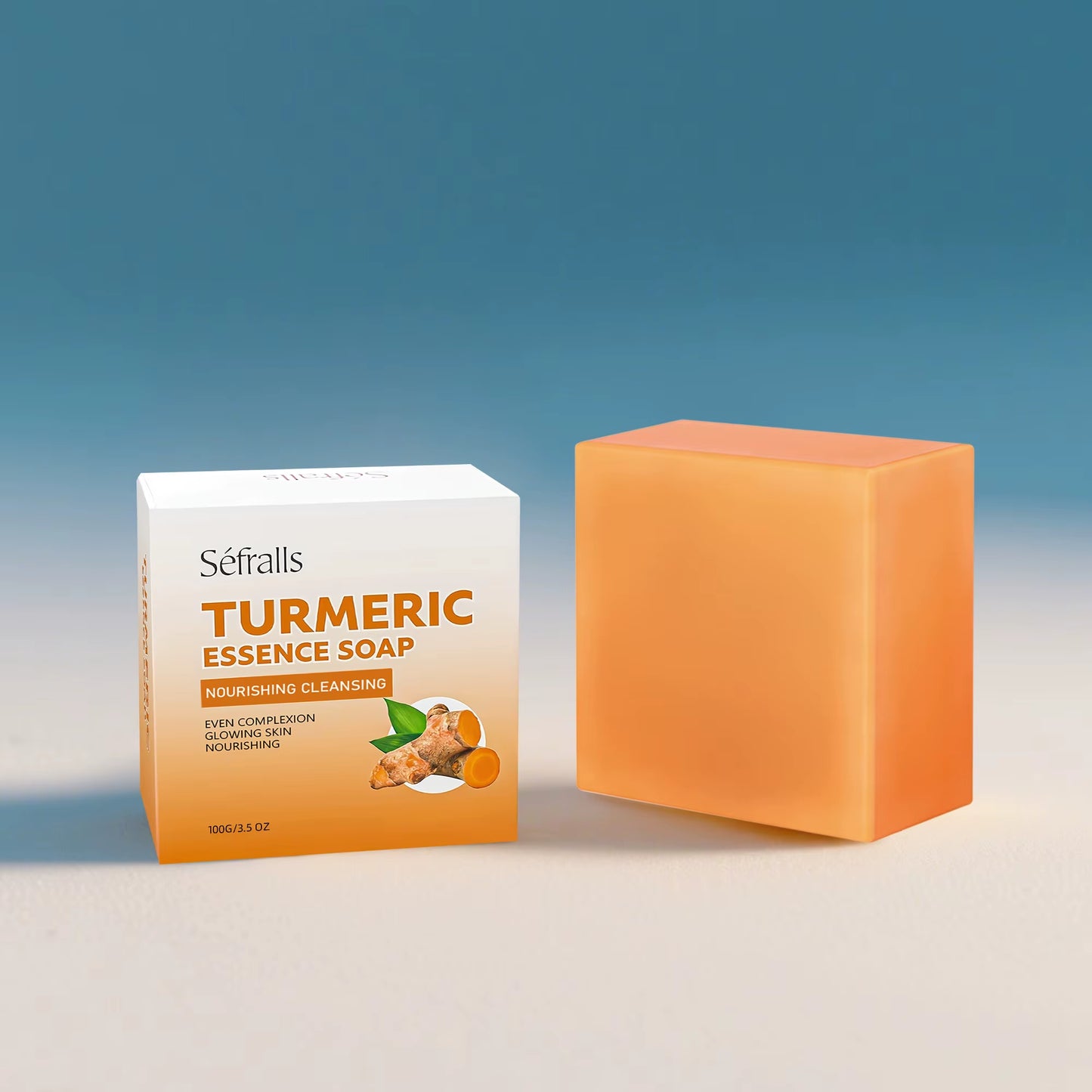 Séfralls Handmade Turmeric Soap 100Gfade Dark Spotsgentle Cleansingmoisturisinganti-Aginganti-Acnebrighteningbrighteningskincare