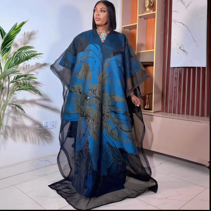 Luxury Two-Piece New Design African Dresses for Woman Embroidery Premium Clothing African Dresses for Woman Party for Women
