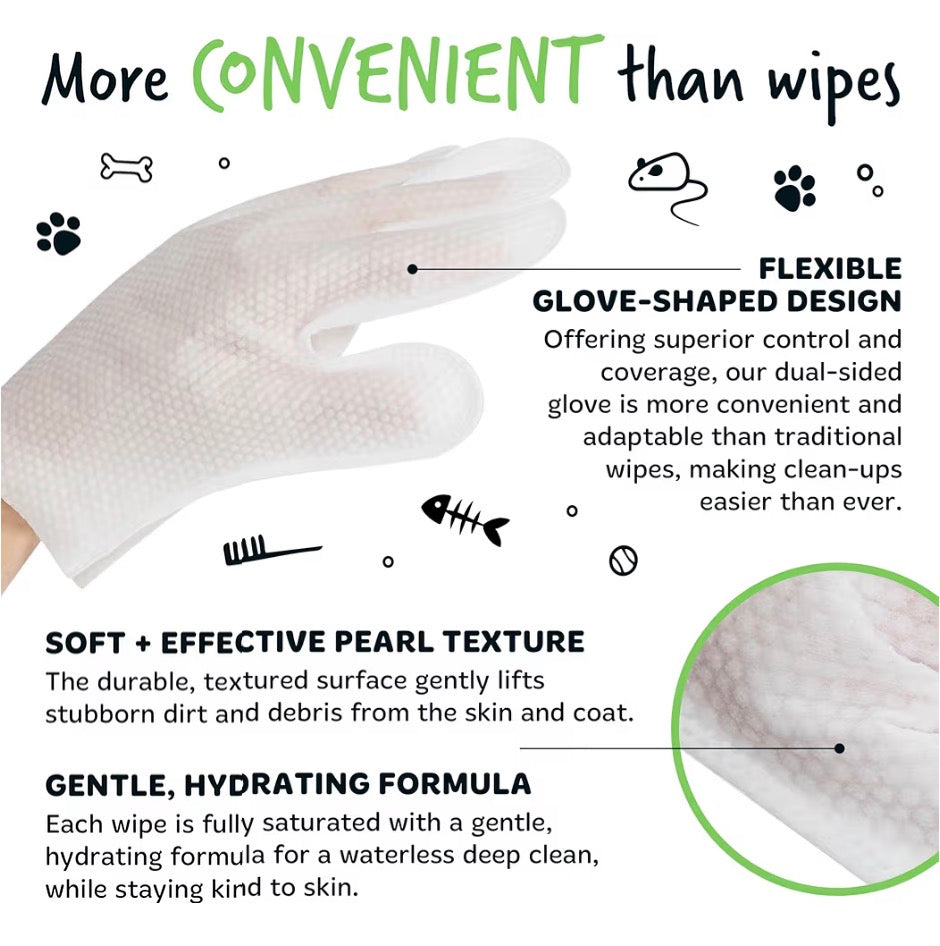 BUGALUGS Dog Grooming Glove Wipes 30 Pack