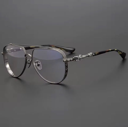 New Male and Female Pilot Glasses Frame Outdoor Leisure Brand Design High Quality Fashion Luxury Optical Prescription Eyeglass