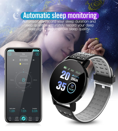 119S Bluetooth Smartwatch - Advanced Health Monitoring and Fitness Tracking for Men and Women, Compatible with Android and iOS