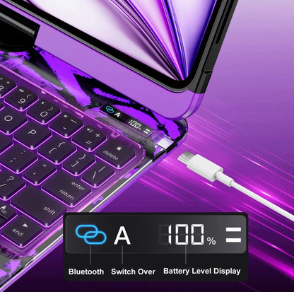 All-in-One Clear Keyboard Case for iPad Pro and iPad Air