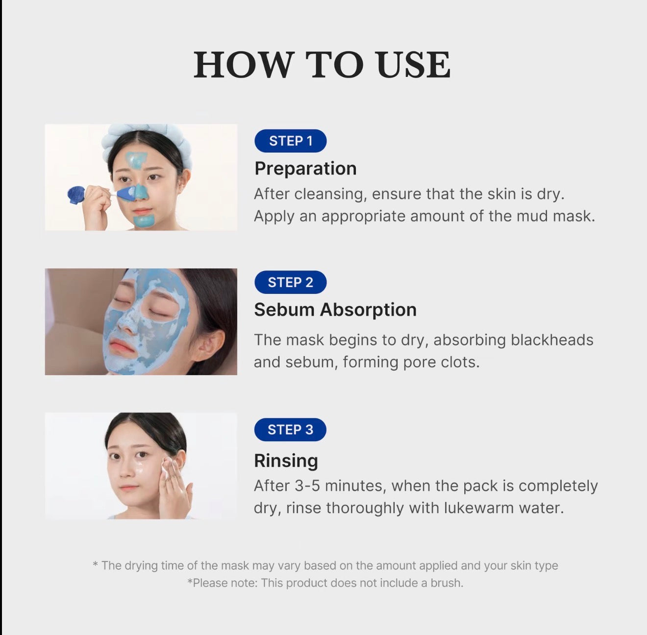 medicube Zero Pore Blackhead Mud Mask 3 Minute Pore Care Treatment