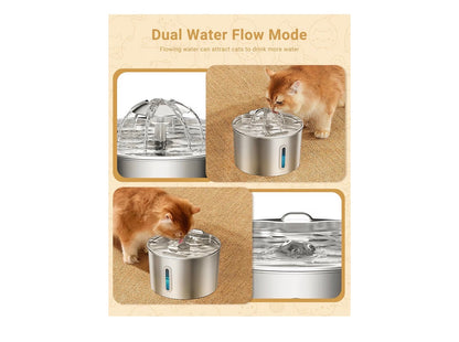 2.2L Stainless Steel Cat Water Fountain