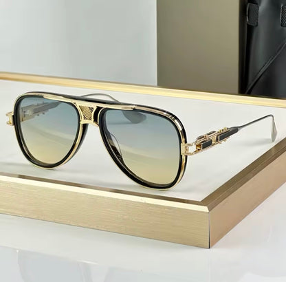 Classical Designer GRAND-DECADE Sunglasses for Men Women Alloy Gradient Top Quality Brand Design UV400 Optical Glasses with Case