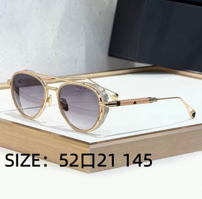 MAYB-PADKYLOB Luxury Round Metal Sunglasses