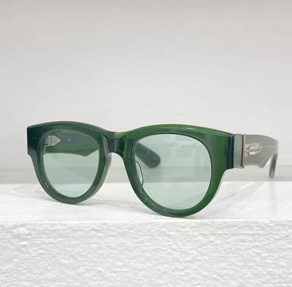 JMM ROLLINGSUN Thick Italy Acetate Sunglasses Handmade Japan Style Designer Brand Uv400 Round High Quality Eyeglasses with Case