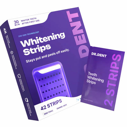 DRDENT Purple Teeth Whitening Strips Peroxide-Free
