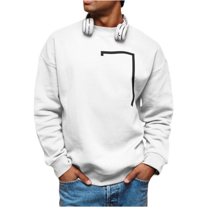 Mens Angled Logo Crewneck Sweatshirt