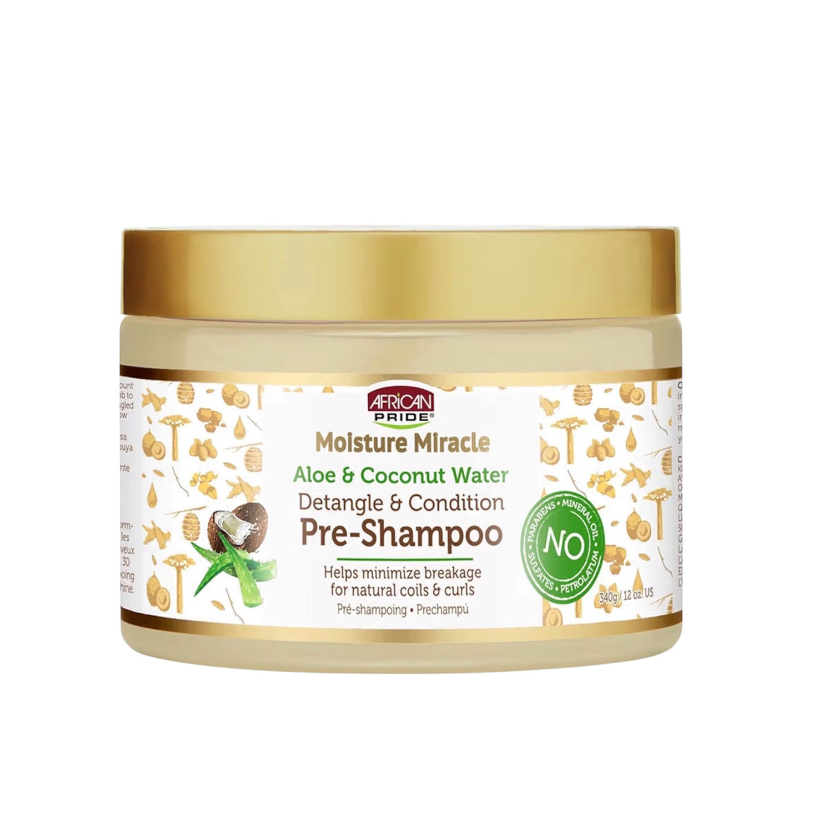 African Pride Moisture Miracle Pre-Shampoo 12 oz | Aloe & Coconut Water