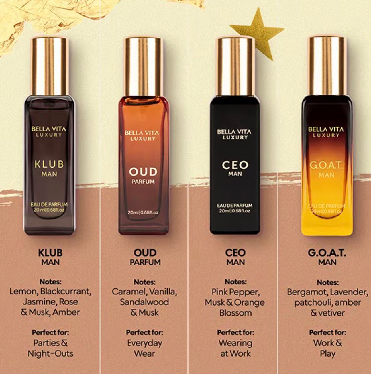 BellaVita HIM N’MORE Perfume Set