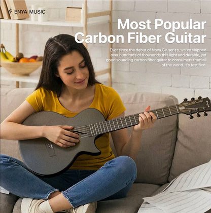 NOVA GO SP1 Carbon Fibre Acoustic Electric Travel Guitar