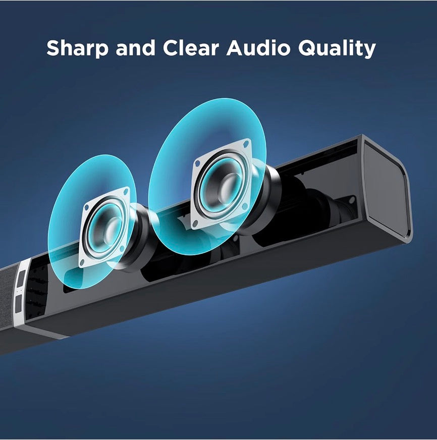 80W 2-in-1 Detachable TV Soundbar Bluetooth 5.3 ARC Optical AUX
