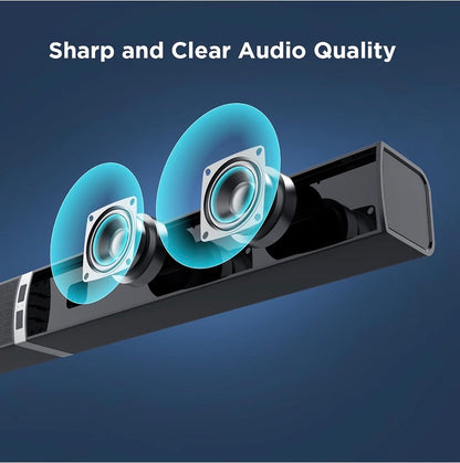 80W 2-in-1 Detachable TV Soundbar Bluetooth 5.3 ARC Optical AUX
