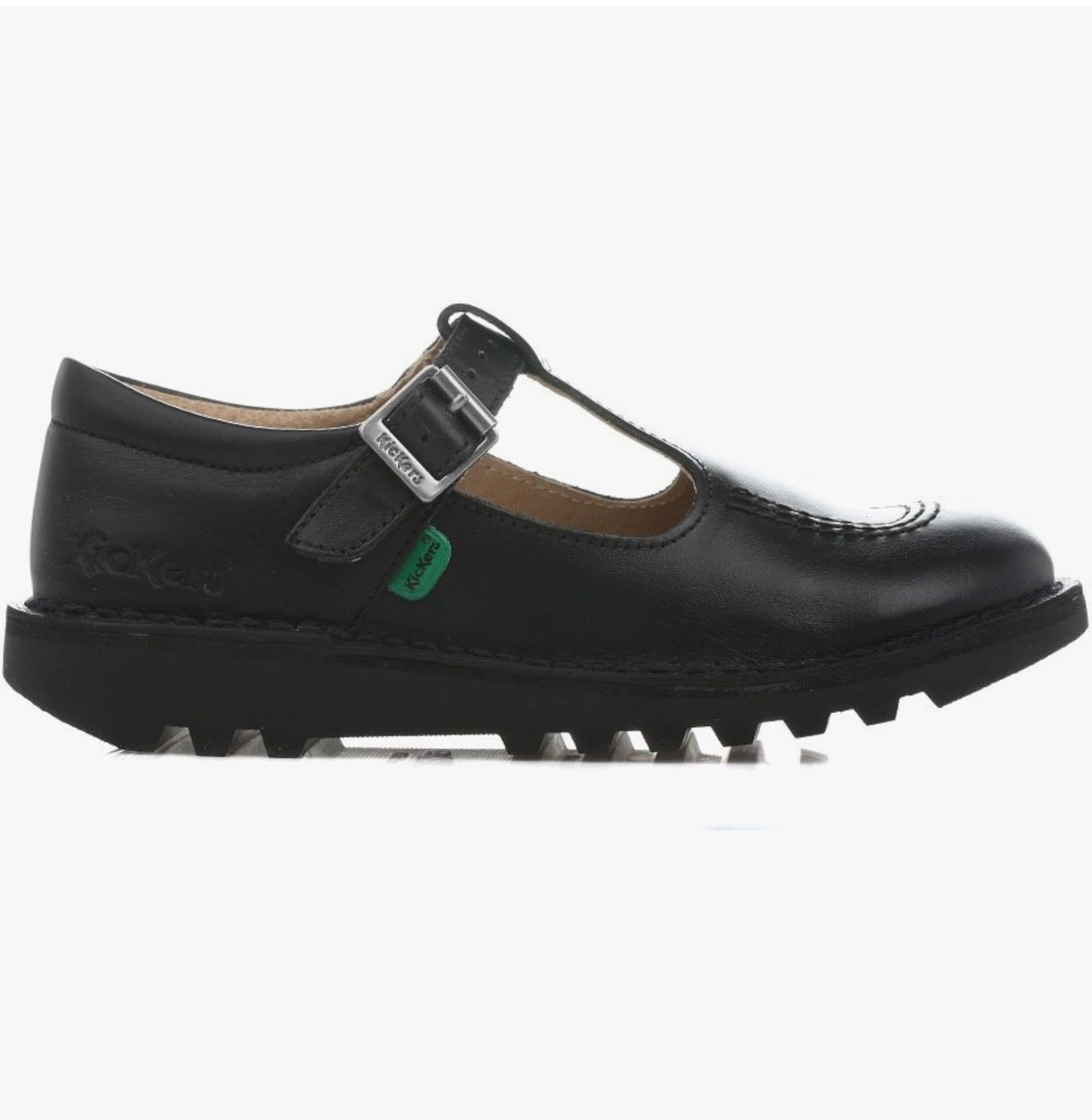 Kickers Girls’ Kick T Bar Black School Shoes