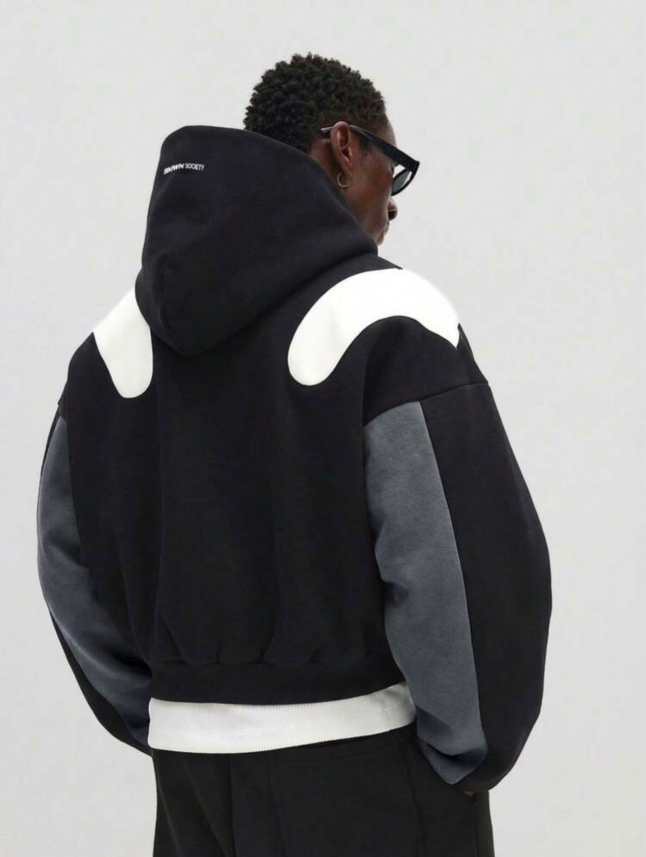 SUMWON Cropped Zip Up Hoodie
