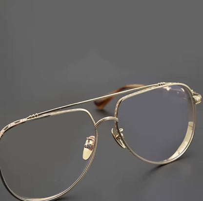 New Male and Female Pilot Glasses Frame Outdoor Leisure Brand Design High Quality Fashion Luxury Optical Prescription Eyeglass