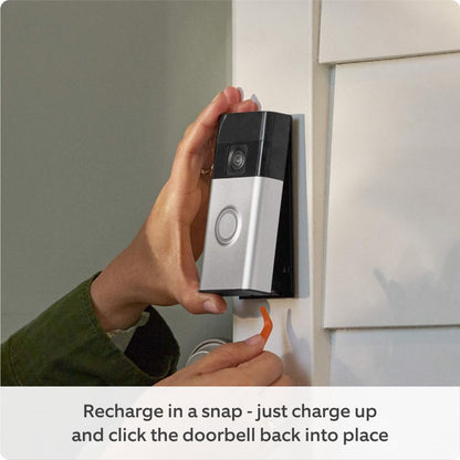 Battery Video Doorbell (2024 Release) + Chime | DIY Wireless Video Doorbell Camera | Head-To-Toe View | Easy to Install (5 Min) | with Built-In Battery I 30-Day Free Trial of  Home