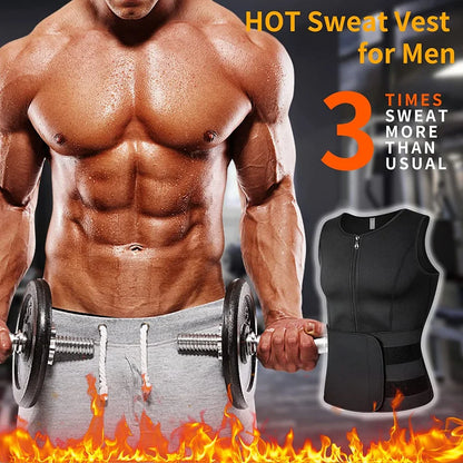 Men's Neoprene Sauna Vest – Waist Trainer & Belly Trimmer for Maximum Sweat! 