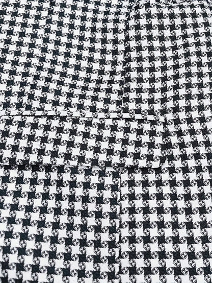 I Finelong Fashionable Casual Houndstooth Patterned Suit Jacket for Men, Suitable for Commuting and Going Out