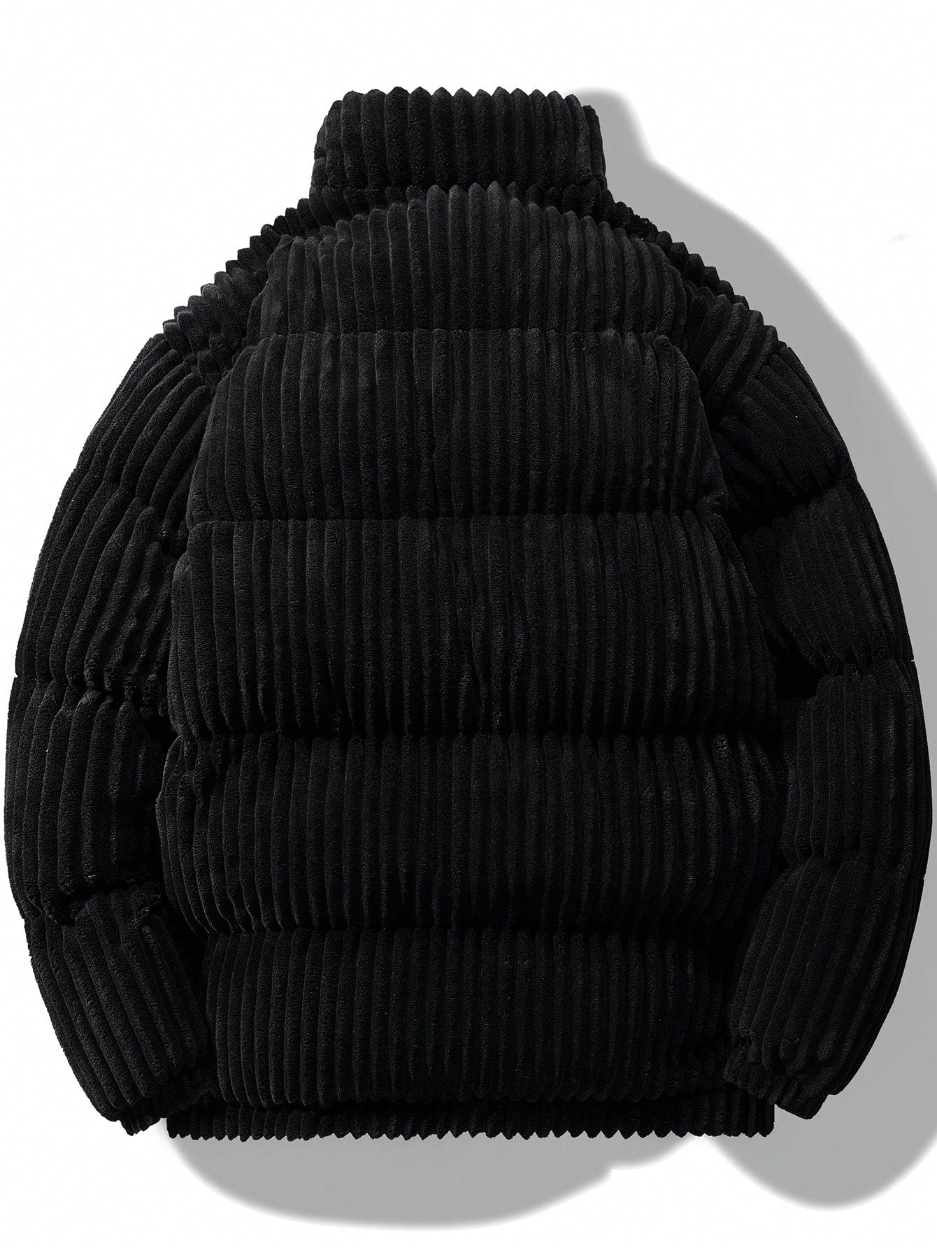 Manfinity Homme Oversized Men'S Zip-Up Corduroy Padded Coat