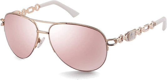 Mirrored Round Metal Frame Sunglasses for Men and Women with UV Protection