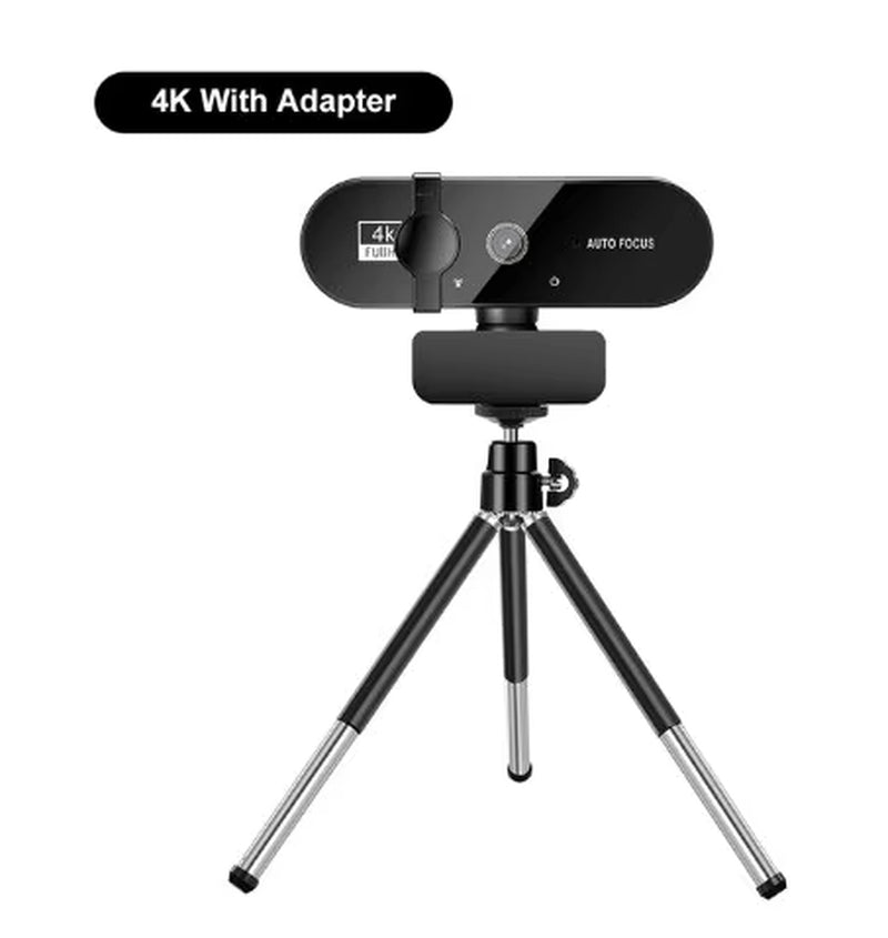 4K HD Webcam with 1080P Mini Camera and Built-in Microphone, 30FPS USB Autofocus for PC and Laptop Video Recording