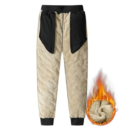 Men's Winter Thermal Fleece Sweatpants – Stay Warm & Cozy! 