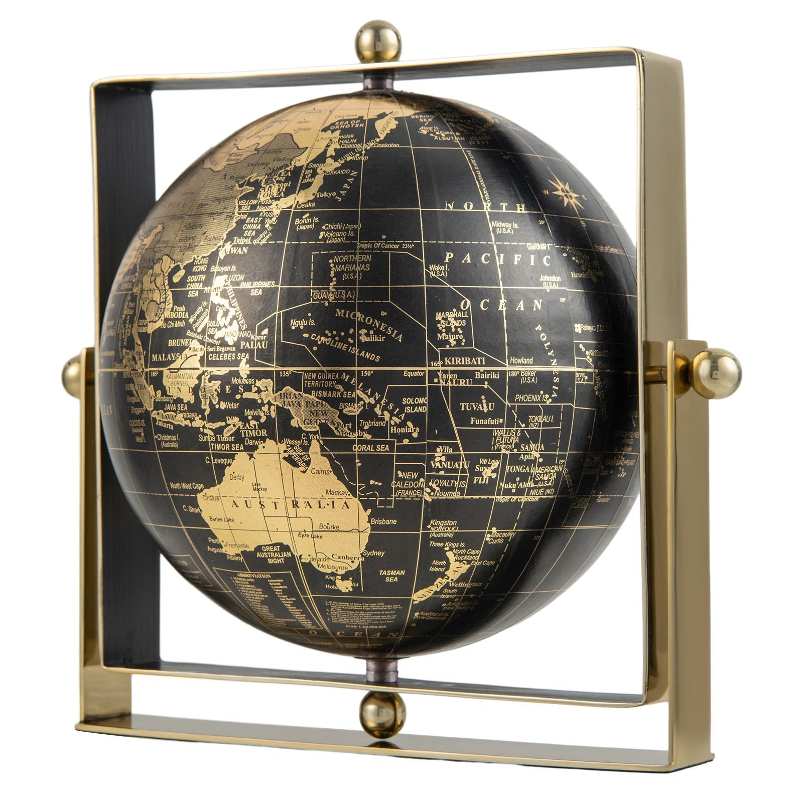 720-Degree Rotating Educational Geographic World Globe