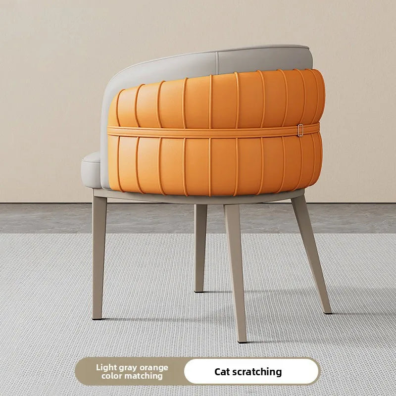 Light Luxury Restaurant Chair Upholstery Design Armchair Home Kitchen Backrest Stool Modern Simple Hotel Cafe Dining Chair