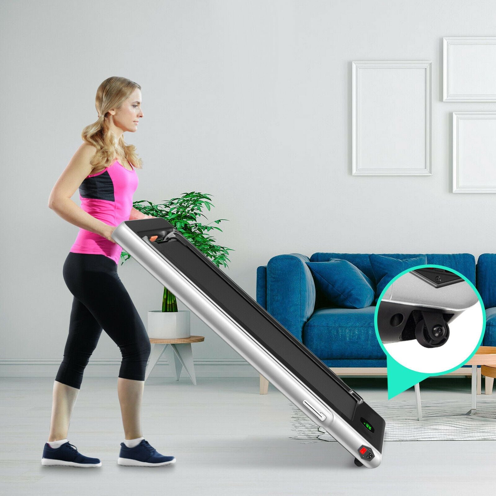 Folding Electric Treadmill with Bluetooth Connectivity (1-12 KPH)