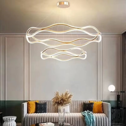 Living Room Ceiling Chandelier with Remote Dimming Modern Dining Room Pendant Lamp Home Decor Luxury Bedroom LED Hanging Lights