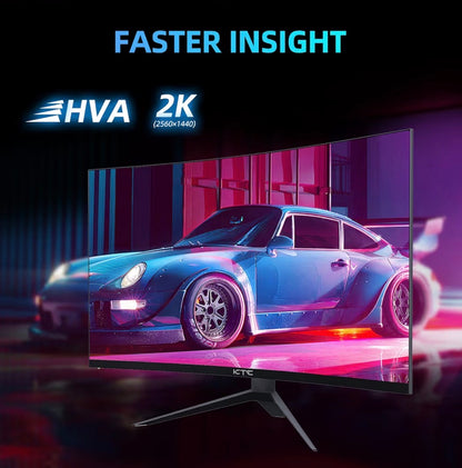 KTC 27-Inch QHD Curved Gaming Monitor 1440P 180Hz 1ms HDR10