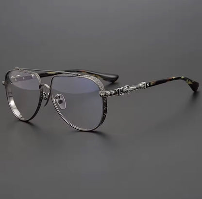 New Male and Female Pilot Glasses Frame Outdoor Leisure Brand Design High Quality Fashion Luxury Optical Prescription Eyeglass