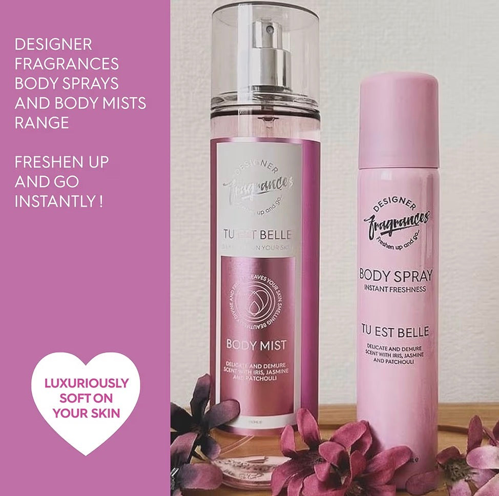 Designer Fragrances 6 Pack Women’s Body Spray Assorted Aromas 100ml UK