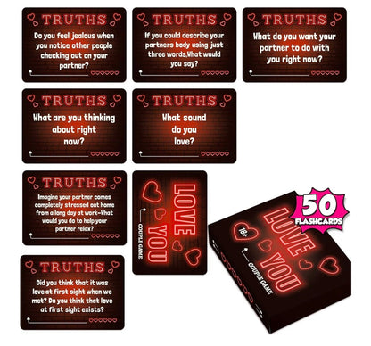 Truth or Dare Card Games Perfect for Boyfriend Girlfriend Valentine's Day Gifts for Her Him Anniversaries Gift for Women Men Birthday Christma