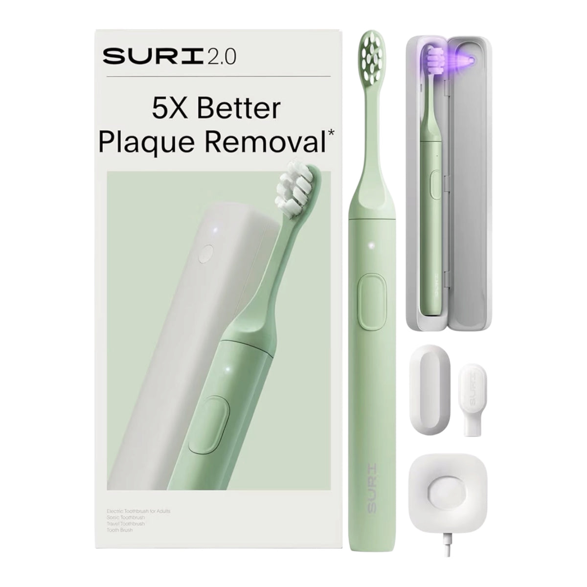 SURI Pro Sonic Electric Toothbrush with UV Travel Case