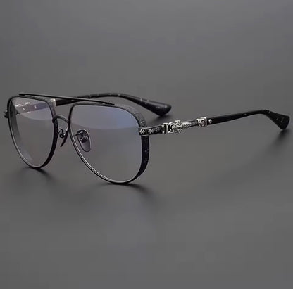 New Male and Female Pilot Glasses Frame Outdoor Leisure Brand Design High Quality Fashion Luxury Optical Prescription Eyeglass