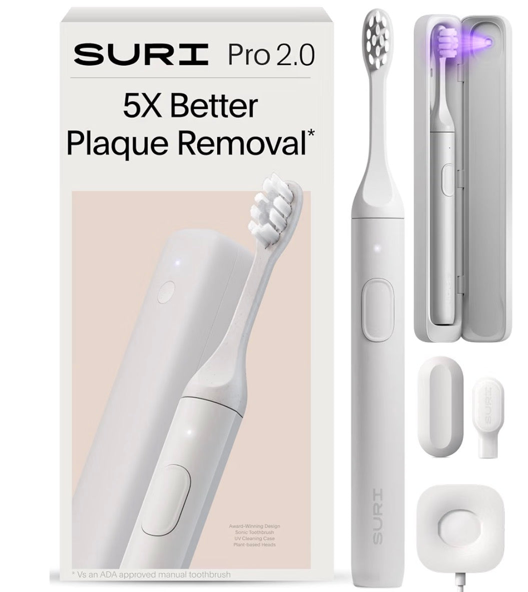 SURI Pro Sonic Electric Toothbrush with UV Travel Case
