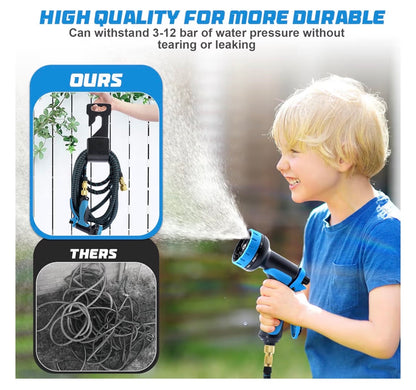 Jsdoin 30m Expandable Garden Hose Pipe with 10 Function Spray Gun