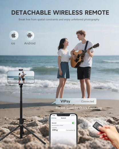 180cm Phone Tripod Selfie Stick Aluminium Stand Wireless Remote