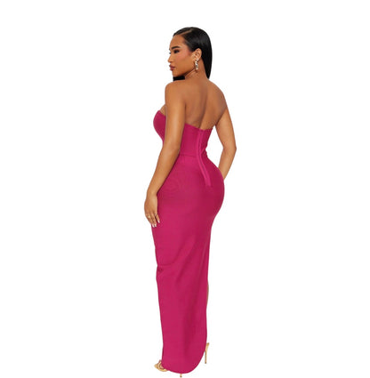 Ariana Bandage Maxi Dress Mauve