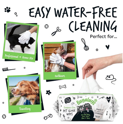 BUGALUGS Dog Grooming Glove Wipes 30 Pack
