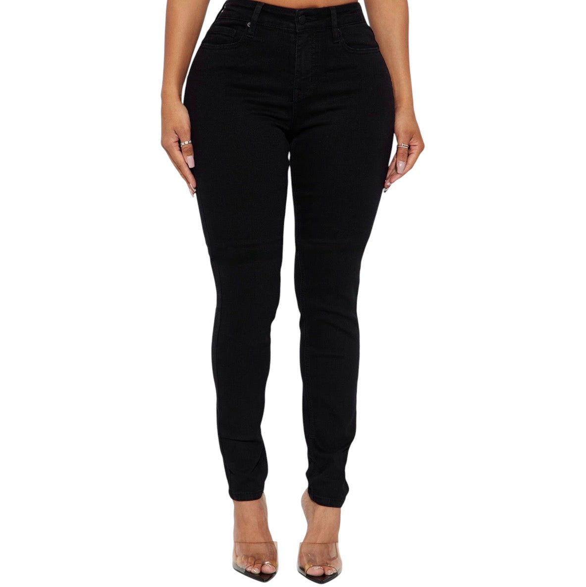 Tall Vibe Check Curvy Stretch Skinny Jeans Black