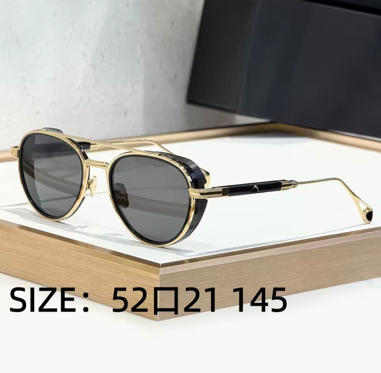 MAYB-PADKYLOB Luxury Round Metal Sunglasses