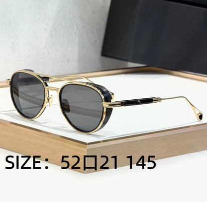 MAYB-PADKYLOB Luxury Round Metal Sunglasses