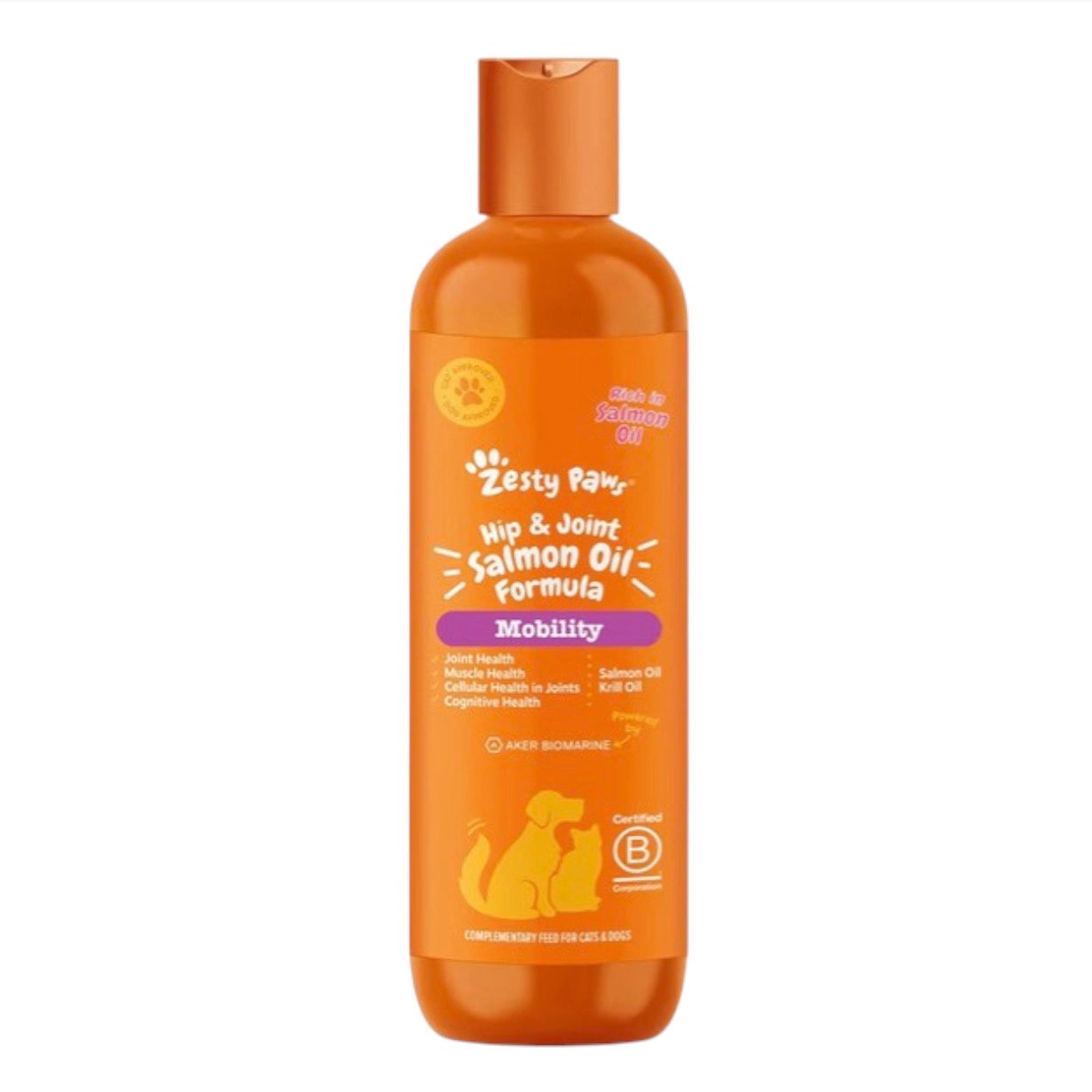 Zesty Paws Hip, Joint, Skin & Coat Salmon Oil for Cats & Dogs 250ml